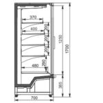 Полувертикальная витрина Indiana eco medium ASV 070 MT D M/A Hitline