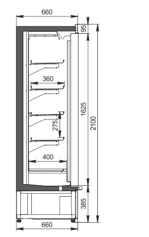 Холодильная горка Indiana medium AV 066/070/085 LT D M/А Hitline