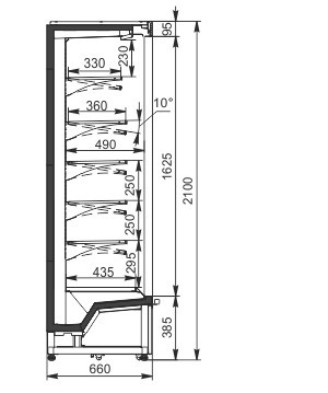 Холодильная горка Indiana medium AV 066/070/085 MT D M/А Hitline