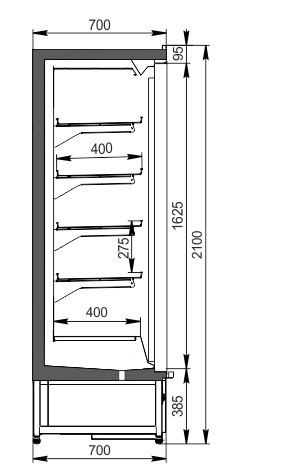 Холодильная горка Indiana medium AV 066/070/085 LT D M/А Hitline