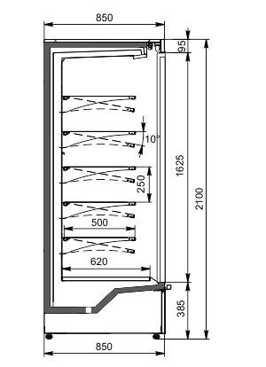 Холодильная горка Indiana medium AV 066/070/085 MT D M/А Hitline