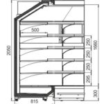 Холодильная горка Indiana MV 080 MT O A/M  угловой элемент Hitline