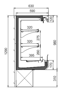 Шкаф холодильный Kansas АV 063 HMT D Hitline