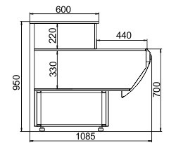 Витрина Carolina NG 110 cash desk Hitline