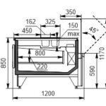 Витрина Missouri MC 120 sushi/pizza OS M Hitline