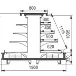 Полувертикальная витрина Missouri cold diamond island LF MO 087/150 M Hitline