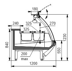 Витрина Symphony NG 120 heat BM PS Hitline