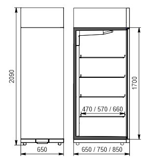 Шкаф холодильный Oregon 500/600/700VA AO 065/075/085 MT/HT Hitline