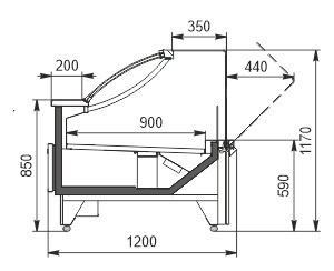 Витрина Missouri MC 120 deli OS M Hitline