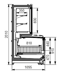 Комбинированная витрина Alaska combi MHV 110 MT D/C Hitline