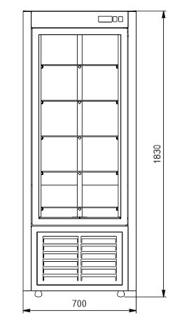 Кондитерский шкаф Kansas А4SG 070 patisserie R 1HD Hitline