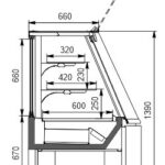 Кондитерская витрина Dakota sapphire KA 090 patisserie PS A  угловые элементы Hitline