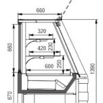 Кондитерская витрина Dakota sapphire KA 090 patisserie PS A  угловые элементы Hitline