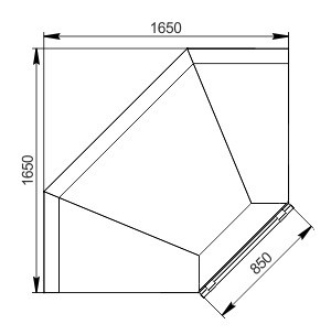 Холодильная горка Louisiana MV 105 MT O M угловой элемент Hitline
