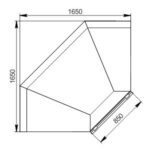 Холодильная горка Louisiana MV 105 MT D M  угловой элемент Hitline