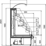 Полувертикальная витрина Louisiana eco F ASV 110 VF O A Hitline