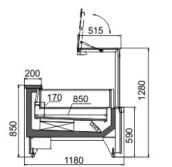 Витрина Missouri MC 120 LT PP/PS/self M Hitline