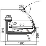 Витрина для замороженных продуктов Symphony luxe MG 120 LT PS/self M Hitline
