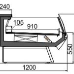 Витрина для замороженных продуктов Symphony luxe MG 120 LT PS/self M Hitline