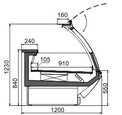 Витрина для замороженных продуктов Symphony MG 120 LT PS/self/T/T2 M Hitline