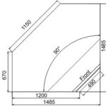 Витрина Мinnesota NG 120 cash desk - угловые элементы Hitline