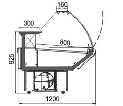 Витрина Minnesota AG 120 deli OS A Hitline