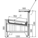 Витрина Мissouri NC 120 grill PS Hitline