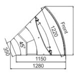 Витрина Missouri sapphire MK 115 deli PS/OS/self M  угловые элементы Hitline