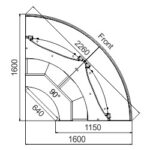 Витрина Missouri sapphire MK 115 deli PS/OS/self M  угловые элементы Hitline