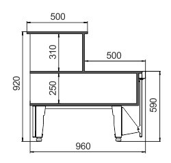 Витрина Мissouri NC 100 cash desk Hitline