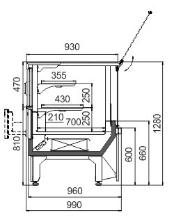 Витрина Missouri MC 100 patisserie PS/OS M/A Hitline