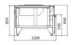 Витрина Мissouri NC 120 cauldron L/self Hitline