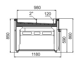 Витрина Missouri MC 120 ice self Hitline