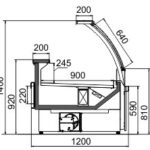 Витрина Missouri AG 120 fresh bar A Hitline