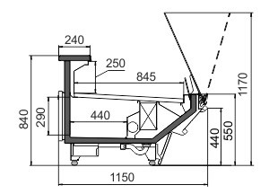 Витрина Missouri sapphire MK 115 deli OS M Hitline