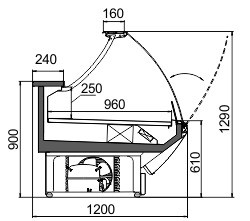 Витрина Symphony AG 120 PS/OS/self A Hitline