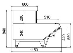 Витрина Missouri sapphire NK 115 cash desk Hitline