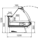 Витрина Symphony luxe MG 120 deli PS/self M Hitline