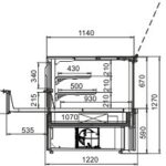 Кондитерская витрина Missouri AC 120 patisserie PS/OS A Hitline