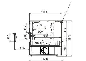 Кондитерская витрина Missouri AC 120 patisserie PS/OS A Hitline