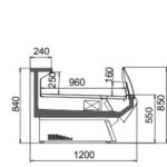 Витрина Symphony luxe MG 120 deli PS/self M Hitline