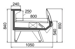 Витрина Symphony luxe MG 100 deli PS/self M Hitline