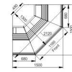 Витрина Sonata AG 120 deli OS A  angular elements Hitline