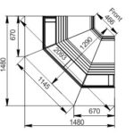 Витрина Sonata AG 120 deli OS A  angular elements Hitline