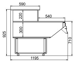 Витрина Sonata NG 120 cash desk Hitline