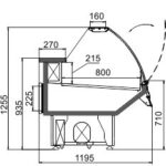 Витрина Sonata AG 120 deli OS A Hitline