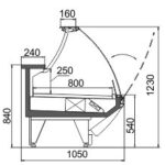Витрина Symphony MG 100 deli OS M/А Hitline