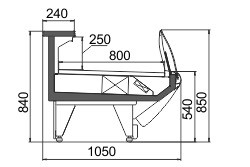 Витрина Symphony MG 100 deli PS/self M/А Hitline