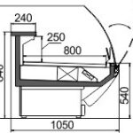 Витрина Symphony MG 100 deli T/T2 M/А Hitline