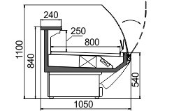 Витрина Symphony MG 100 deli T/T2 M/А Hitline